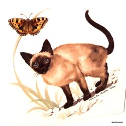 Siirdepilt "Kassipoeg liblikaga"80mm