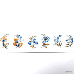 Siirdepilt "Kullaga väikesed lilled 6tk" 2x1,5cm