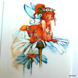 Siirdepilt "Haldjapreilid õiel"7,5cm