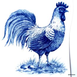 Siirdepilt "Sinine kukk" 48x50mm