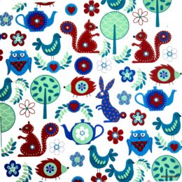 Mustriline siirdepilt "Siilid & oravad"  22x22cm