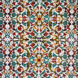 Mustriline siirdepilt "Jacobean"  22x22cm, kuldne taustamuster