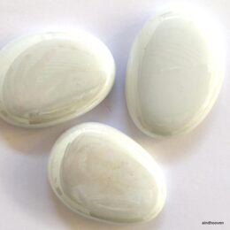 Klaashelmes" Valge pärl ovaal" 30mm