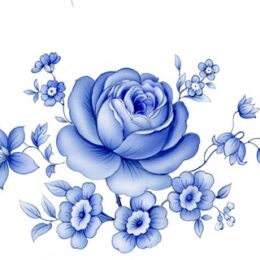 Siirdepilt "Sinine lill" 42x60mm.