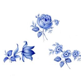 Siirdepilt "Sinine lill väike 3tk.kompl. " 24mm