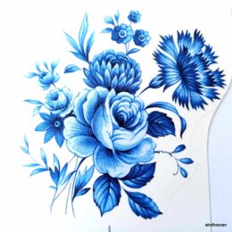 Siirdepilt "Sinine lill" 72x64mm